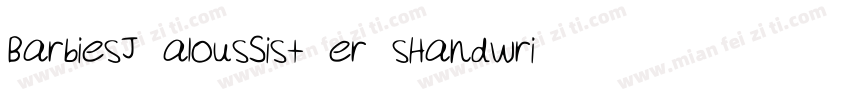 BarbiesJ alousSist er sHandwriting字体转换